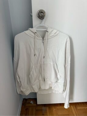 GAP Cream Zip-Up Hoodie